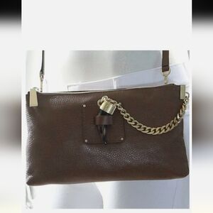 MICHAEL KORS James Pebble Leather Clutch Crossbody Handbag